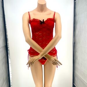 Sexy Red Lace Lingerie Small New
